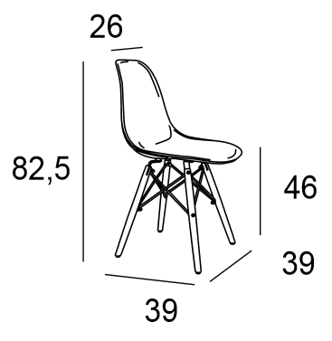 Silla Comedor Nórdica Modelo Hedin - Varios Colores | Mubeko